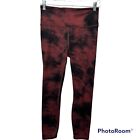 Athleta Womens S Elation 7/8 Tight Red Black Ice Tie Dye Crop Workout Athletic