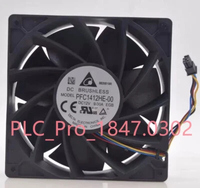 1PCS NEW Delta PFC1412HE-00 4Pin 12V 9.00A 140*140*38mm 14CM Cooling Fan  - Image 1 of 4