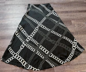 Zara Womens Skirt Size Small Black with Chain Design O6 - Picture 1 of 7