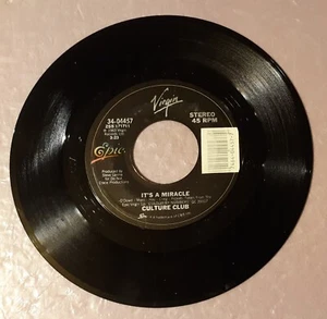 Culture Club It's A Miracle/Love Twist by Epic Records 45rpm 7" Vinyl - Picture 1 of 2