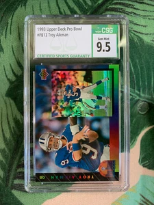 CSG Graded 9.5 1993 Upper Deck Pro Bowl Troy Aikman Dallas Cowboys - Picture 1 of 2