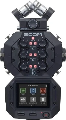ZOOM H8 Handy Recorder Podcast Field Recorder Black Pro Audio Equipment - Image 1 of 4