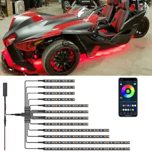 For Can-am Ryker 12pcs Motorcycle ATV RGB LED Neon Under Glow Light Strip Kit - Picture 1 of 15