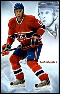 2007-08 MONTREAL CANADIENS TEAM POSTCARD MIKE KOMISAREK
