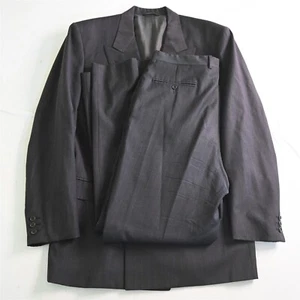 Vintage Canali 40 L 34 x 32 grau gestreift zweireihig Italien Wolle Herren Anzug - Bild 1 von 12