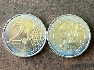 Pièce de monnaie coin FRANCE 2 EUROS 2008 présidence française UE NEUF UNC NEW - Picture 1 of 1