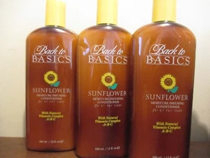 Lot of 3 Back To Basics Sunflower Moisture infusing Conditioner 12oz / 350ml - Picture 1 of 1