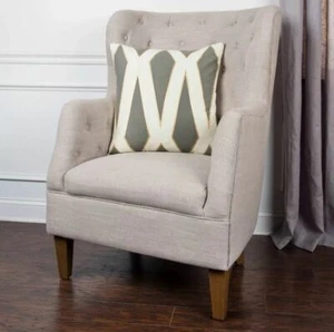 Rizzy Home - Rachel Kate - Cotton Throw Pillow - 20"x20" - Grey - Picture 1 of 3