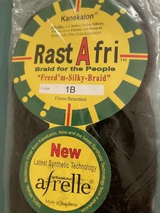 Single RastAfri Braid Freed'm-Silky-Braid Braiding Hair Extensions Color 1B - Picture 1 of 5