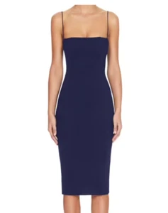 MISHA Navy Blue Sophie Strapyy Fitted Body Con Stretch Dress Size 10 $290 rrp - Picture 1 of 9