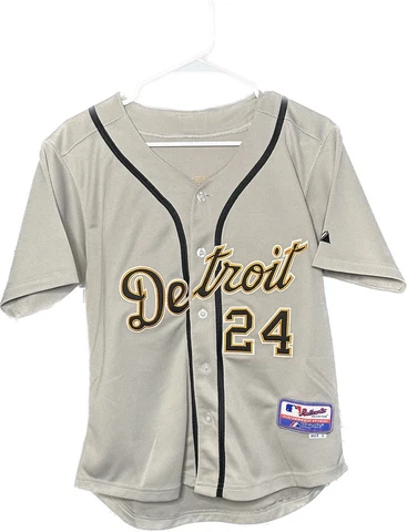Detroit Tigers Miguel Cabrera 24Majestic Jersey Youth Large Gray MLB Baseball Cover