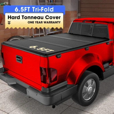 Cubierta rígida de 3 pliegues de 6,5 ft para camioneta Ford F150 F-150 2004-2014 plataforma superior Foto 1 de 4