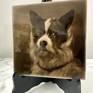Antique Sherwin & Cotton George Cartlidge Dog Tile Emeaux Ombrants - Picture 1 of 9