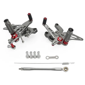 CNC Aluminum Rearsets Footpegs Grey Fit for Kawasaki Z900 Z 900 2021 2022 B2 - Picture 1 of 7