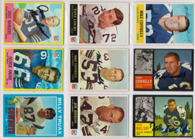 SIGNED DICK BIELSKI DALLAS COWBOYS 1962 TOPPS FOOTBALL CARD  - Image 1 of 2
