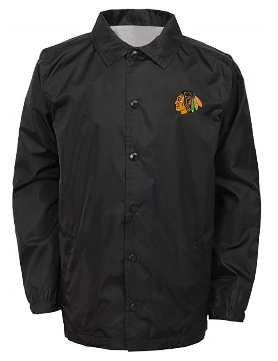 NHL Youth Boys Bravo Coaches Jacket Chicago Blackhawks Medium (10-12)