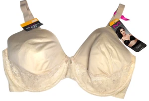 Maidenform® 38 DD Full Fit T Shirt Bra Underwire Lace Beige Lined $40 #09447 - Picture 1 of 9