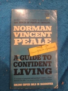 A GUIDE TO CONFIDENT LIVING Norman Vincent Peale 1963 1st Crest Printing Vintage - Picture 1 of 6