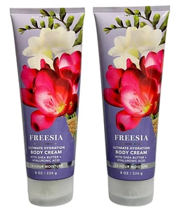 Bath & Body Works FREESIA Ultimate Hydration Body Cream 8oz Shea Butter #TWO - Picture 1 of 15