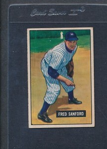 1951 Bowman #145 Fred Sanford Yankees VG/EX *1744