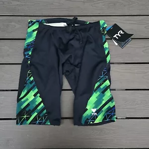 TYR Boys Mens Grab Bag Jammer Size 28 Blue/green Black Swimwear NWT - Picture 1 of 3