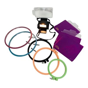 Hoops Embroidery Quilting Cross Stitch Plastic Tension + Beam & Read Magnifiers - Picture 1 of 15