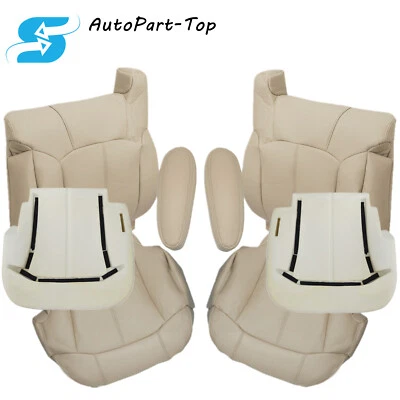 Cubierta de asiento delantero de repuesto para Chevy Suburban 1500 2001 2002 bronceado claro y espuma Foto 1 de 4