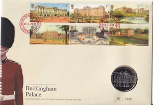 2014 - GB - Buckingham Palace - FDC con moneda - Imagen 1 de 2