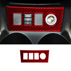 Red Cigarette Lighter Panel Trim Interior Carbon Fiber For Toyota RAV4 2006-2012