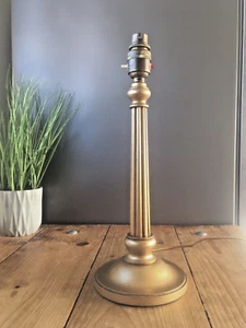 ANTIQUE GILTWOOD COLUMN TABLE LAMP FRENCH EMPIRE GRAND ANTIQUE COUNTRY HOUSE - Picture 1 of 8