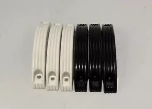 Hemo Drawer Cupboard Handle X6 Black And White Mid Century Vintage Retro - Picture 1 of 10