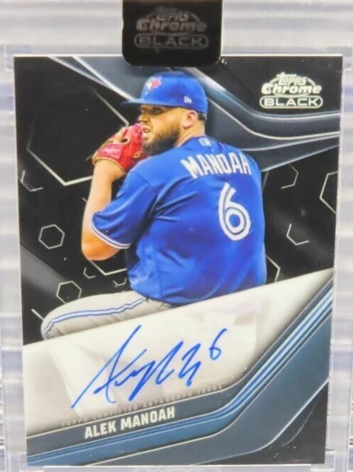 2023 Topps Chrome Black Alek Manoah Auto Card #CBA-AM Blue Jays - Image 1 of 2