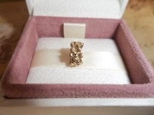 Genuino Auténtico Pandora 14ct Oro Anillo de Flores Espaciador Dije 750269 RARO - Imagen 1 de 3