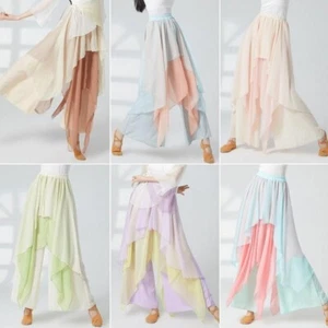 Mujeres Danza Clásica Culotte Pantalones Pantalones Malla Capas Pierna Ancha Sueltos Nuevos - Imagen 1 de 23