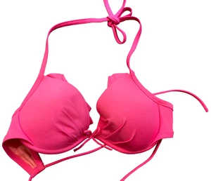 VICTORIA'S SECRET Pink Padded Underwire Swimsuit String Bikini Top 34D 34 D - Picture 1 of 2