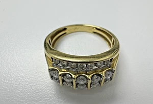 0,72ctw natürlicher Diamant Ring | 10k Gelbgold | 4,70 Gramm | Ringgröße 10 - Bild 1 von 6