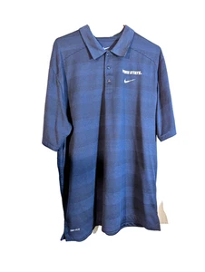 Nike Dri-Fit Herren Penn State blau gestreift Polo XL gebraucht - Bild 1 von 5