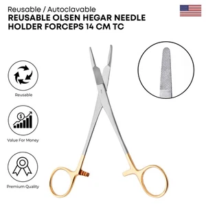 Olsen Hegar Needle Holder Forceps 14 cm Stainless Steel Surgical Instruments - Picture 1 of 2