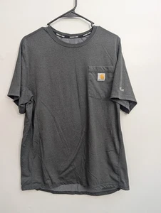 Camiseta gris con bolsillo manga corta peso medio relajado Force Carhartt para hombre talla L - Imagen 1 de 3