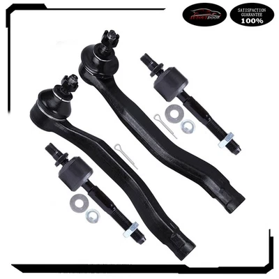 4Pcs Front Steering Inner & Outer Tie Rod End Fit For 1990-1993 Honda Accord - Image 1 of 4