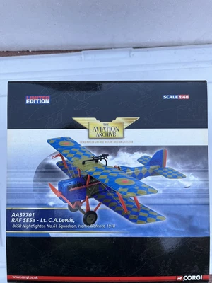 CORGI: R.A.F SE5A , LT. C.A LEWIS,  "AA37701" 1:48 - Image 1 of 4
