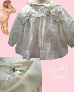 Vintage 60s Girls 12/18 Mo Tiny Tots Originals Short Dress/ Top Details TLC - Picture 1 of 12