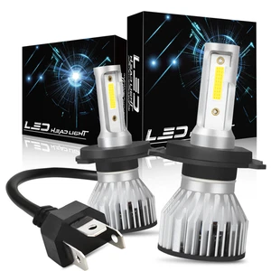 H4 9003 Super White 12000LM Kit LED Headlight Bulbs High Low Beam Lamp 6000K 4pc - Picture 1 of 13