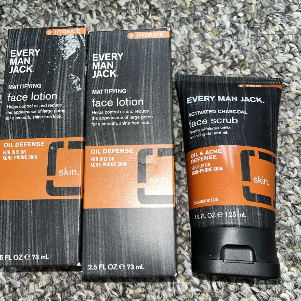 Every Man Jack Mattifying Face Lotion Oil Defense Fragrance