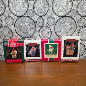 VTG Hallmark Keepsake Owl Ornaments Lot Collector Series set of 4 - Picture 1 of 6