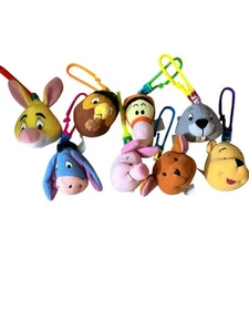 Vintage Winnie The Pooh And Friends McDonald’s Happy Meal Keychain Toys Set of 8 - Picture 1 of 7