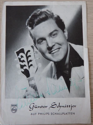 Autogramm deutscher Sänger Günter Schnittjer 1950er Jahre (124886) - Bild 1 von 3