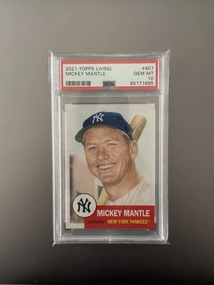 2021 Topps Living Set - Mickey Mantle #407 PSA 10 - Image 1 of 2