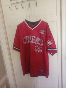 Vintage Y2K FUBU 05 Queens NYC New York Hip Hop Rap Red Baseball Jersey Mens XXL - Picture 1 of 9