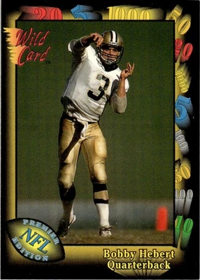 1991 Wild Card Bobby Hebert New Orleans Saints #137 - Image 1 of 2
